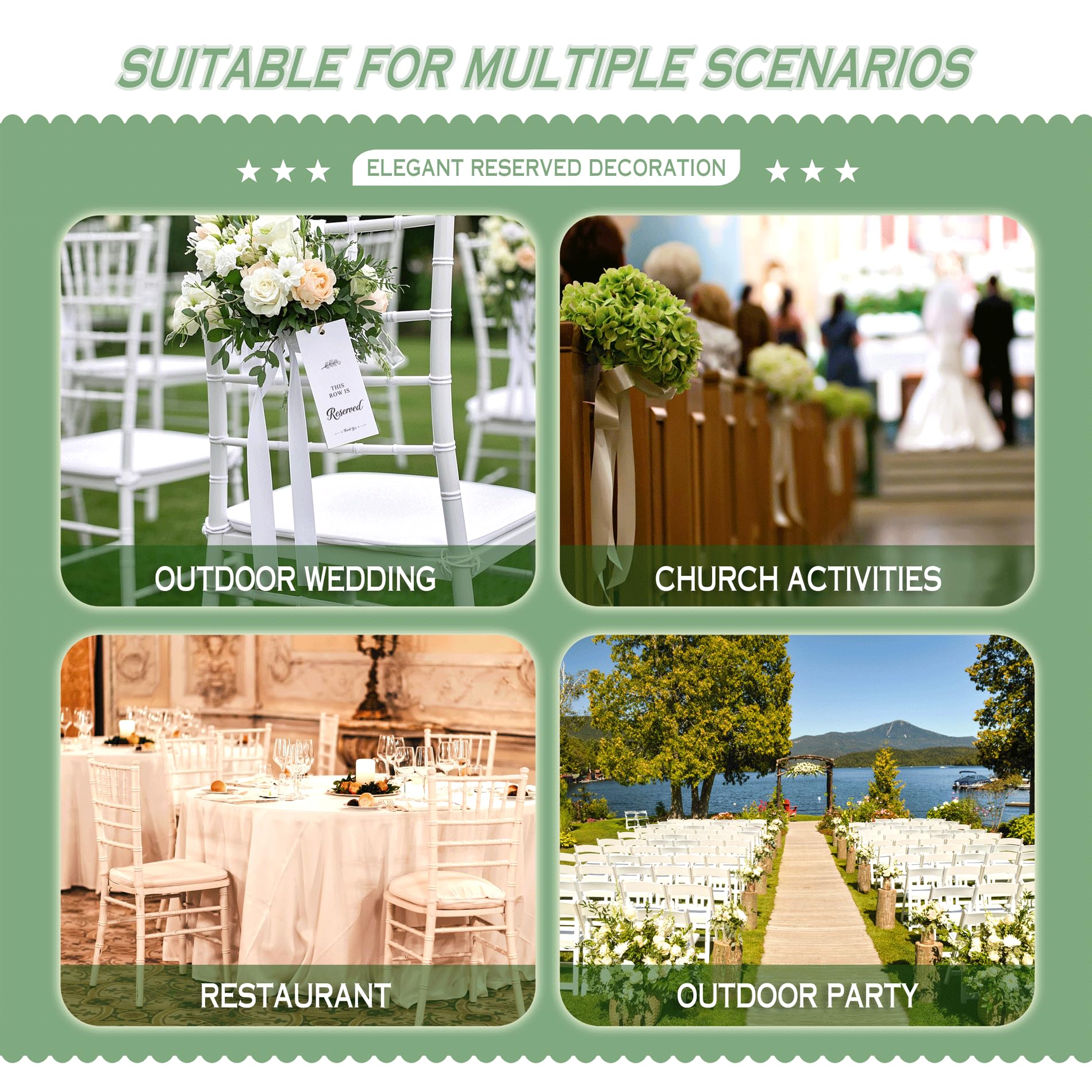 Ryeolo Reserved Seating Signs - This Row Is Reserved Wooden Hanging Signs for Wedding Chairs, Wedding Decorations for Reception, 10.2x7.8 Inches Ryeolo Reserved Seating Signs - This Row Is Reserved Wooden Hanging Signs for Wedding Chairs, Wedding Decorations for Reception, 10.2x7.8 Inches