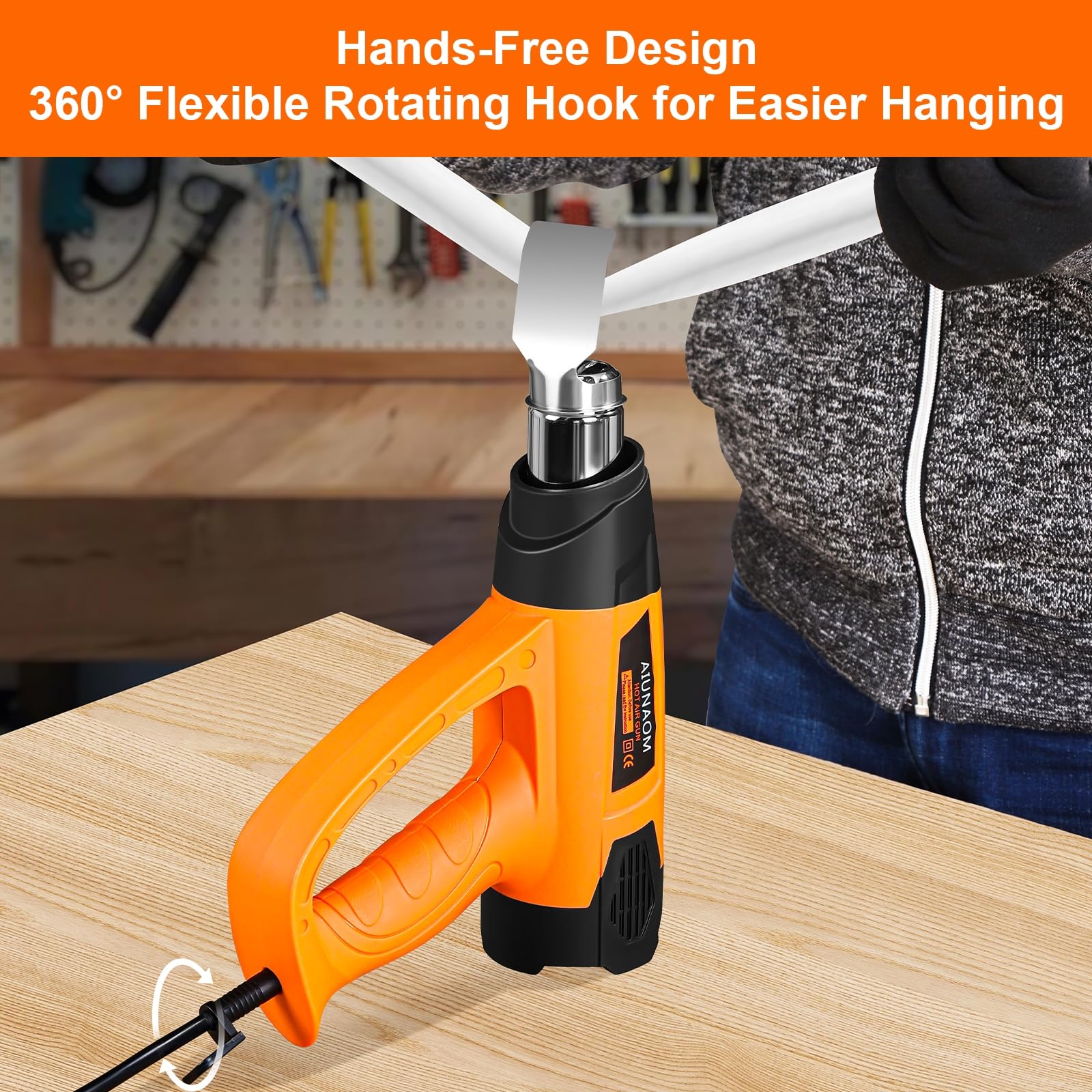 Secador Aire Caliente Ideen Mit Herz - 2 Niveles Calor 150W/300W - Boquilla Precisión Para Estampado