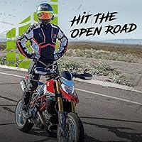 Vista 3 de HWK - Pantalones de motocicleta dual sport para hombre con tela de Cordura textil resistente al agua y armadura de protección contra impactos