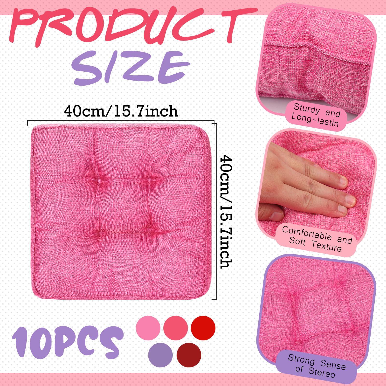 10 Pcs Meditation Floor Cushion Bulk Meditation Floor Pillow Classroom