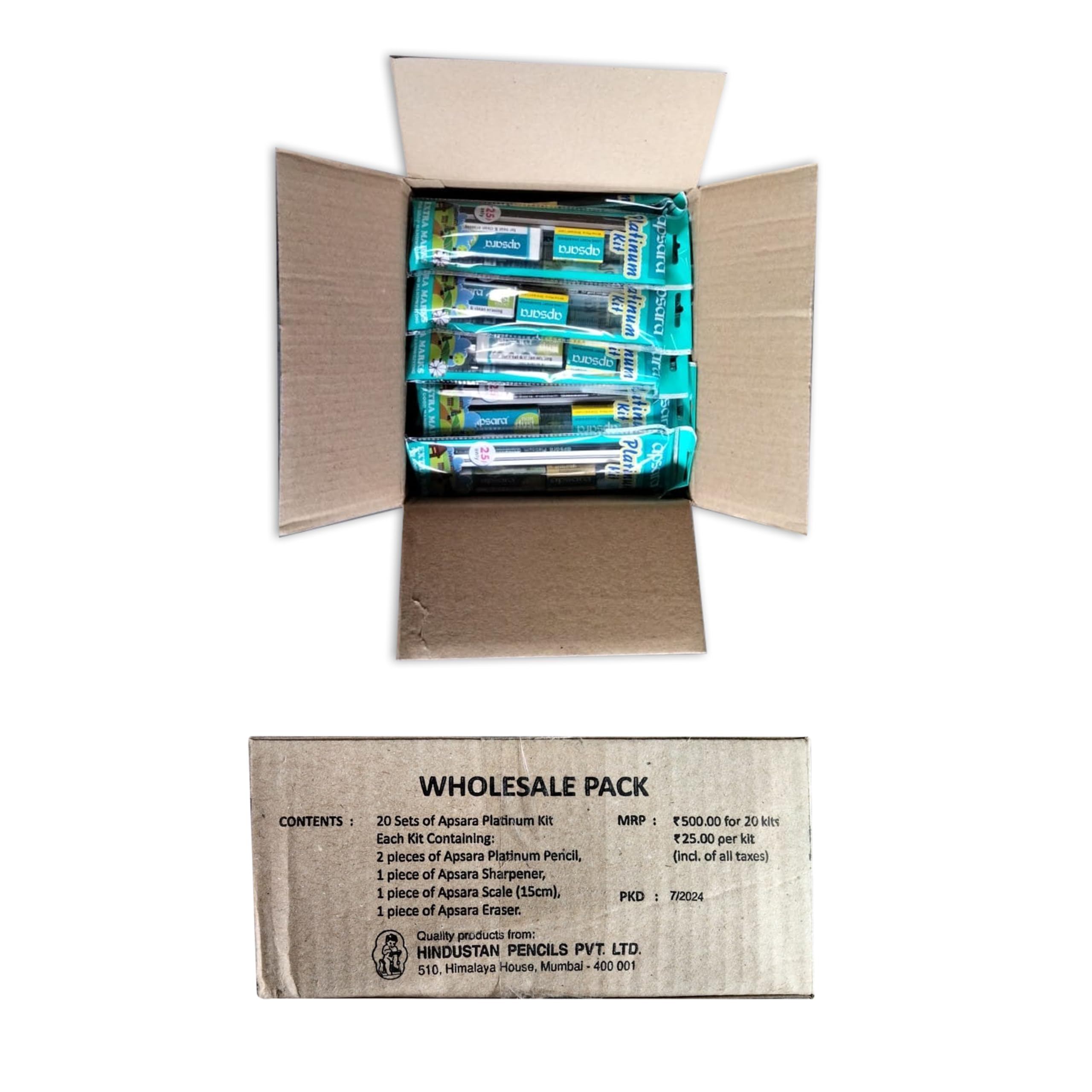 Apsara Platinum Kit | Attractive Stationery Kit | Stationery Kit Ideal for Gifting | Includes Pencils, Sharpener, Eraser, Scale | Use For School,College Student & Professionals | Pack of 20 - Image 9 thumbnail