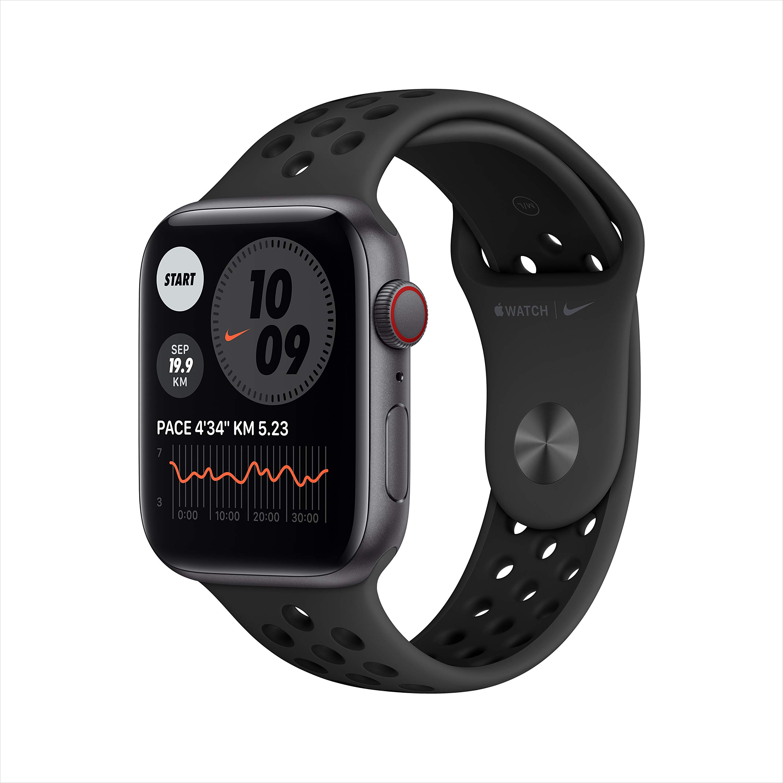 Apple Watch Nike SE GPS + Cellular, 44mm Space Gray Aluminium Case 