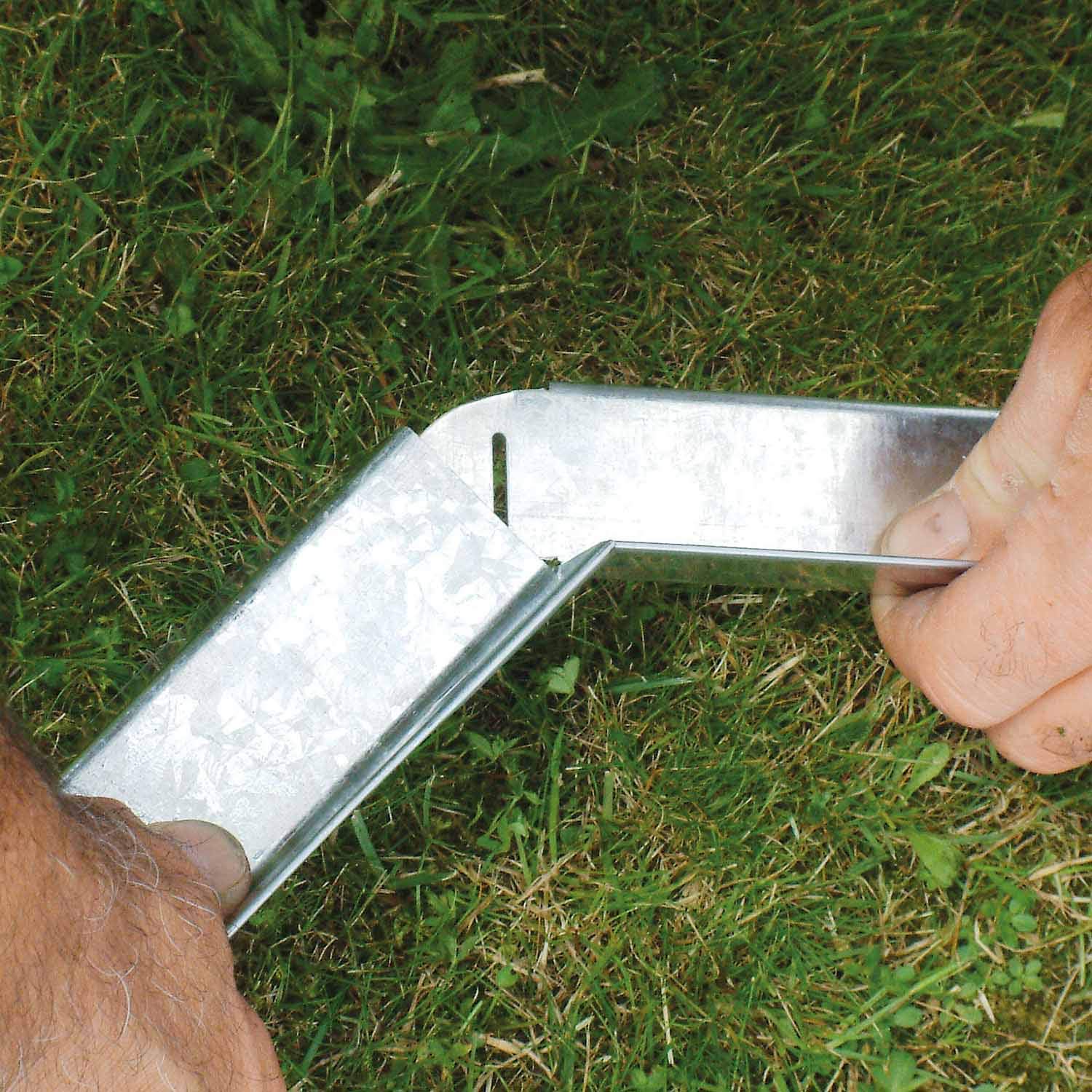 bellissa Rasenkante Comfort aus Metall 10er-Set feuerverzinkt 118x9 cm