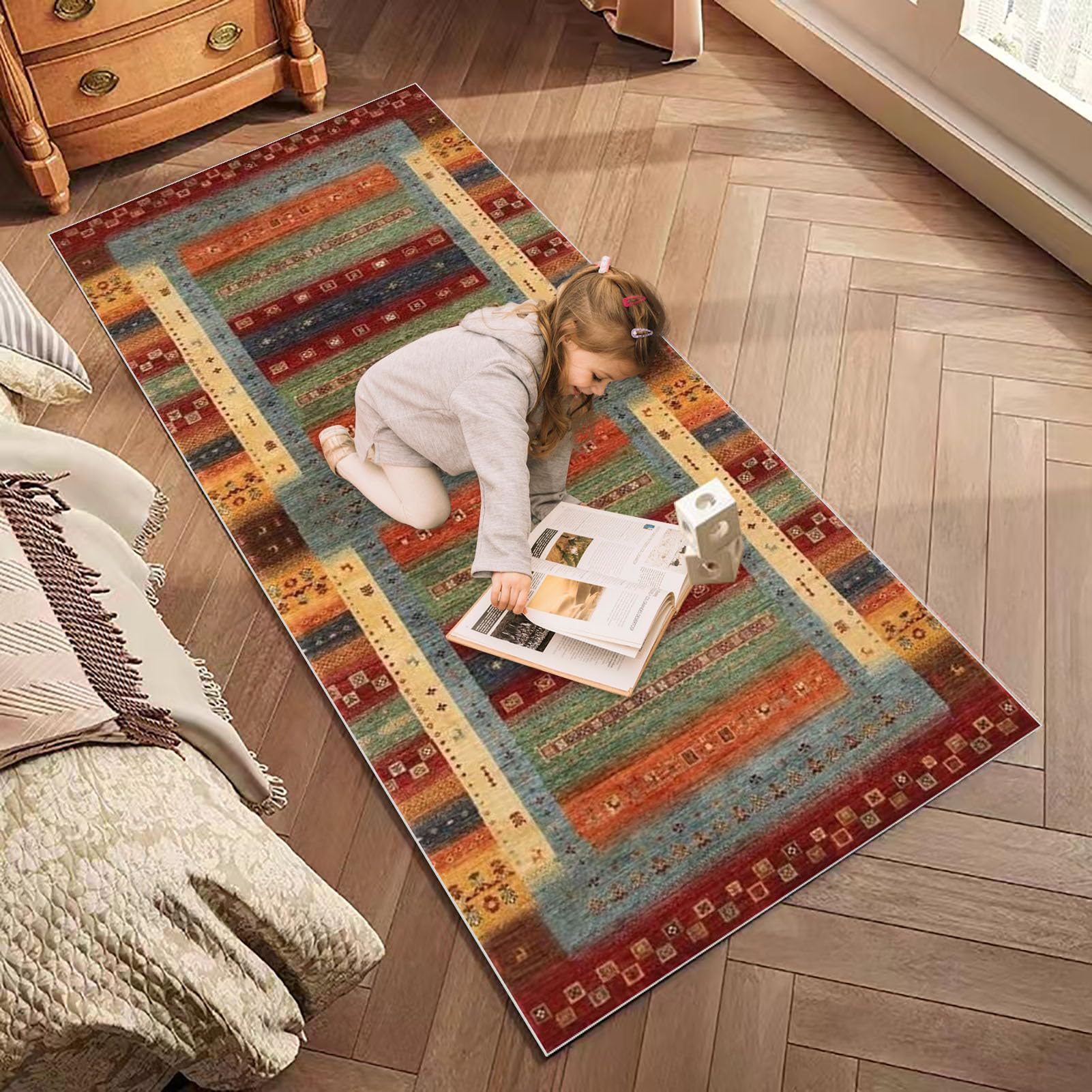 Tapijt voor Gang Wasbaar Antislip Keukentapijt Schoonloopmat 50 x 70 cm Keukenloper per Meter Vloerkleed Voor Gang Ingang Woonkamer Slaapkamer