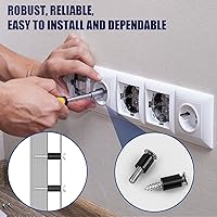 Vista 5 de Juego de 330 espaciadores de salida eléctrica de nailon negro, espaciadores de plástico redondos no roscados para tornillos de interruptor