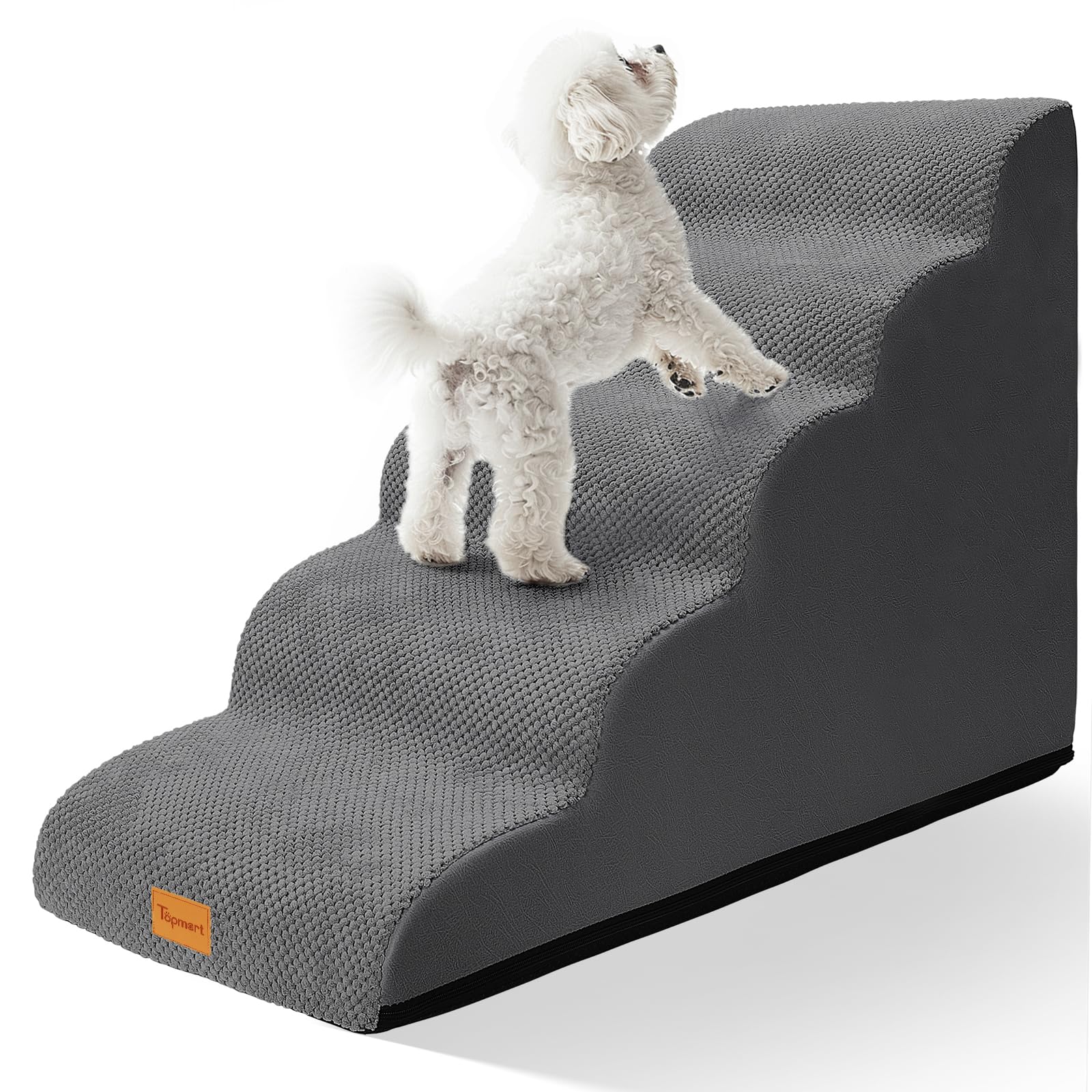 Topmart Dog Stairs for Small Dogs, 5-Step,22.5”H