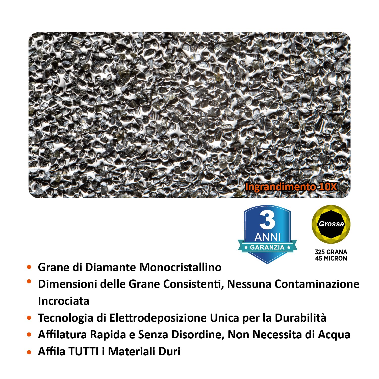 SHARPAL 113N Affilatrice diamantata tascabile per coltelli e attrezzi, con pietra di affilatura diamantata delle dimensioni di una carta di credito (grossolana 325 grani)