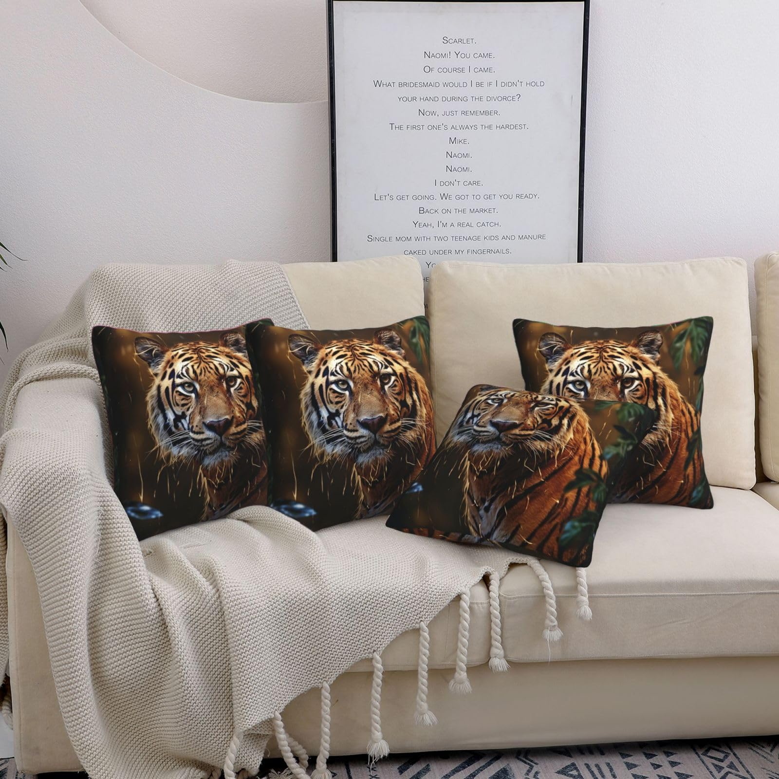 Housses de coussin douces 45x45 cm anti-ternissure motif léopard