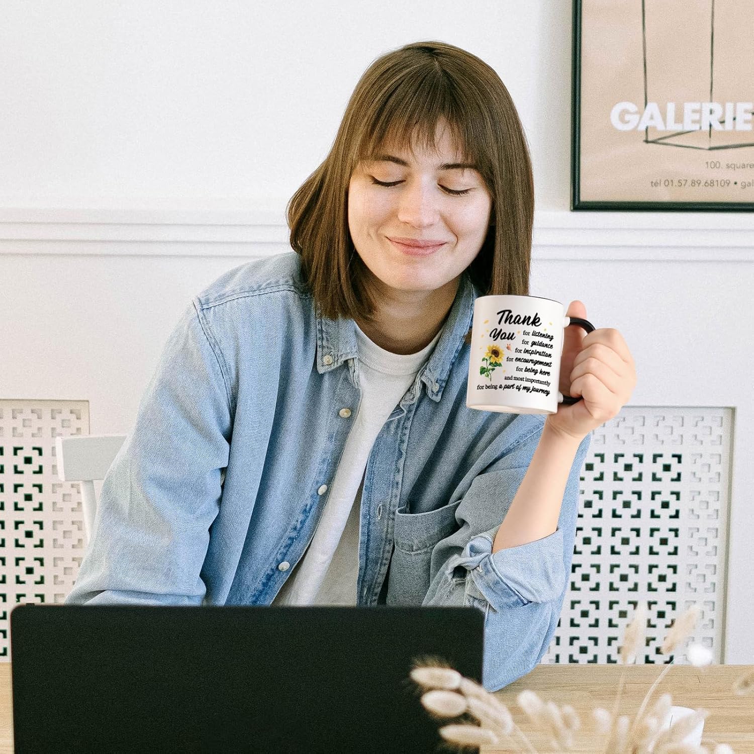 Maustic Thank You Gifts for Women - Appreciation for Teacher, Coworker, Friends, Boss, Mentor - Farewell Gift - 'Thank You for Being a Part of My Journey' Mug, 11 Oz - Image 3