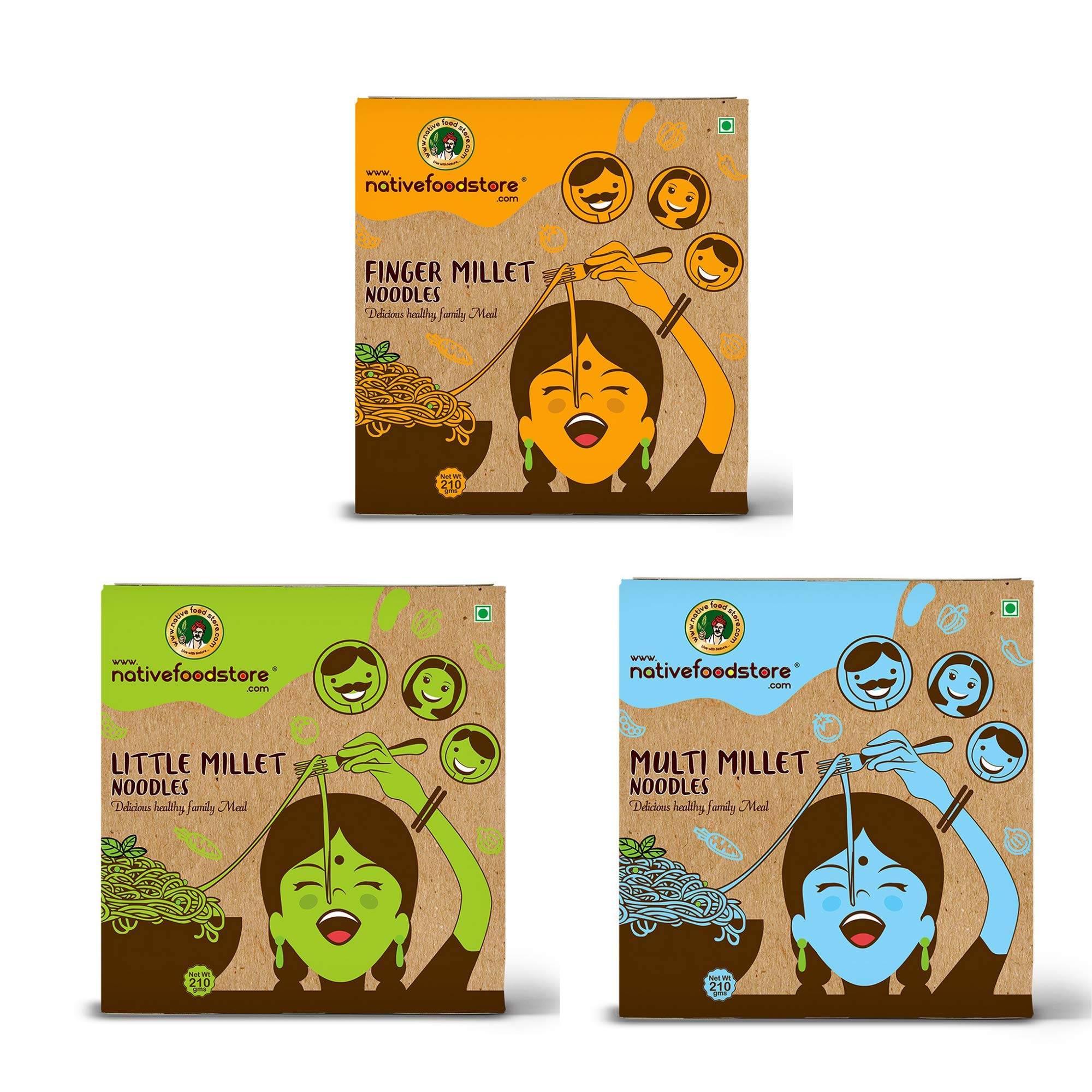 Nativefoodstore Millet Noodles Combo-Ragi/Samai/Multi Millet- 3 pcs (210gms x 3) Multigrain Noodles | Healthy Noodles | No Preservatives | Fresh and Delicious Tasty Noodles (B08QZHHPG5) Amazon Price History, Amazon Price Tracker