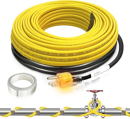 Cable de calor de tubería para protección contra congelación de tuberías de agua, cinta térmica autorregulable para tuberías de metal y plástico, disponible en Yaxa Venezuela