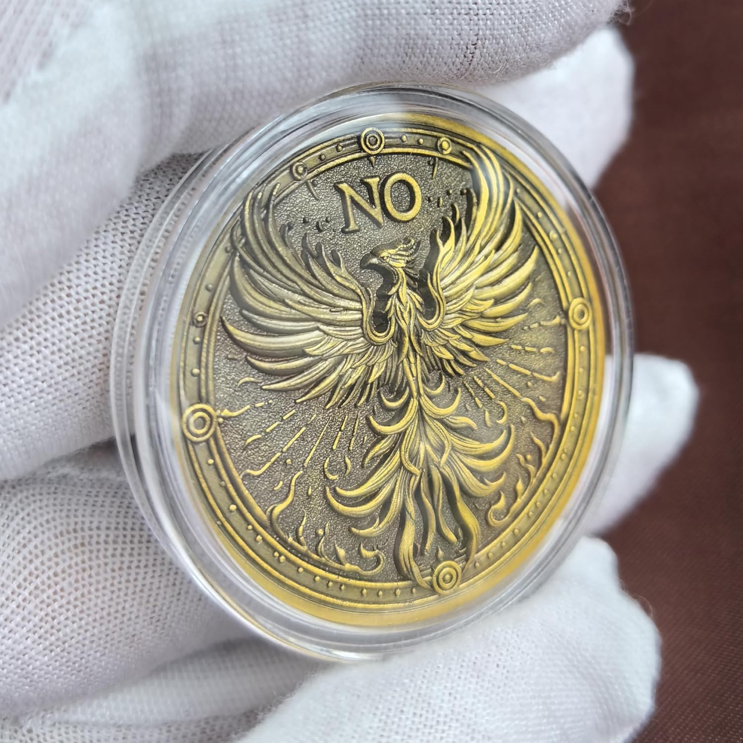 Lotus and Phoenix Decision Maker - Inspire Clarity and Wisdom YES/NO Filpping Coin (Pack of 10)