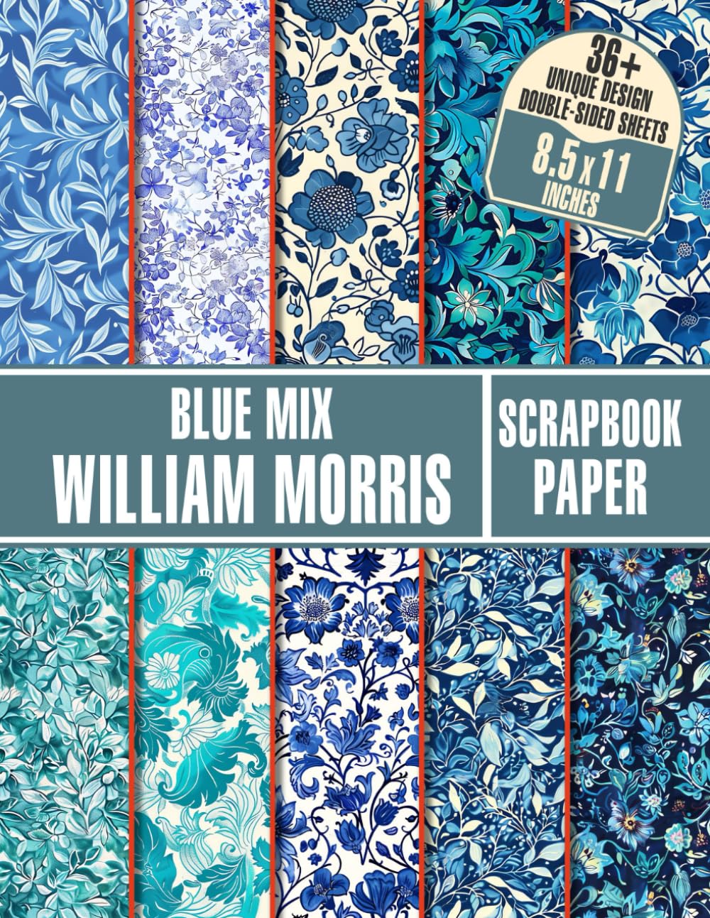 Blue Mix William Morris Scrapbook Paper: Elegant William Morris ...