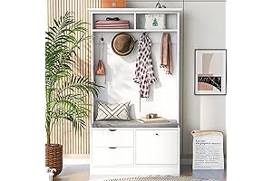 Versatile Entryway Bench with Shoe Storage