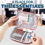 2 Pcs Travel First Aid Bag Empty Portable Storage - Small Medical Bag Empty with Multiple Compartments, 7.1x5.1 Small First Aid Pouch with Zipper Closure - Outdoor Adventure Gift for Camping & Hiking