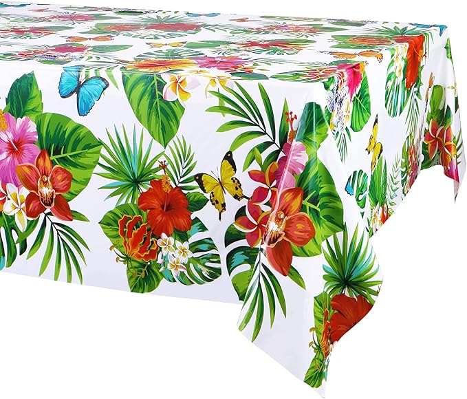 PHOGARY 3 Pack Hawaiian Luau Tablecloths for Party Decoration, Hawaii