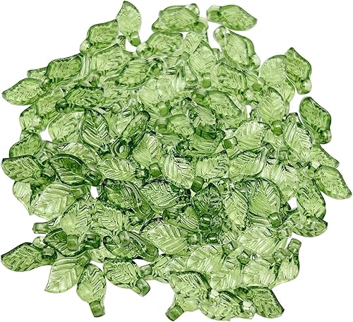 Cuentas Artesanales y Hojas Verdes, Cuentas Hechas a Mano, Colgantes de Joyería 