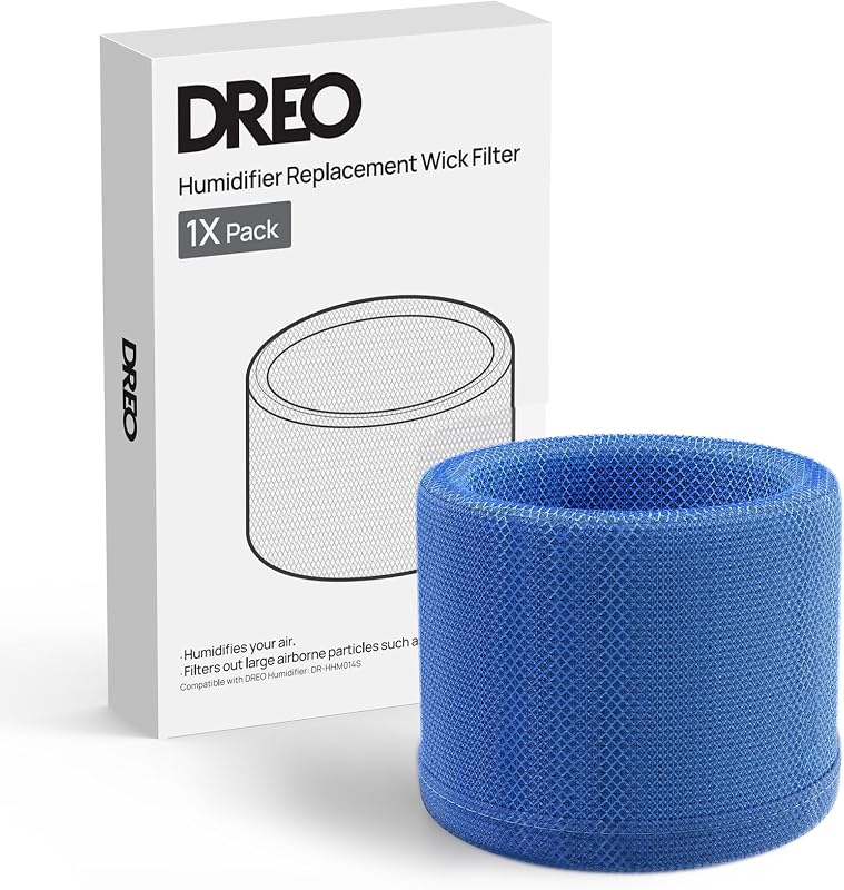 DREO Humidifier Filter Replacement, Compatible with DREO Evaporative Humidifier 774S for Bedroom, Cleanable Filters for Hard Water, 3D Multi-Layer Mesh Design, Improve Humidification Efficiency