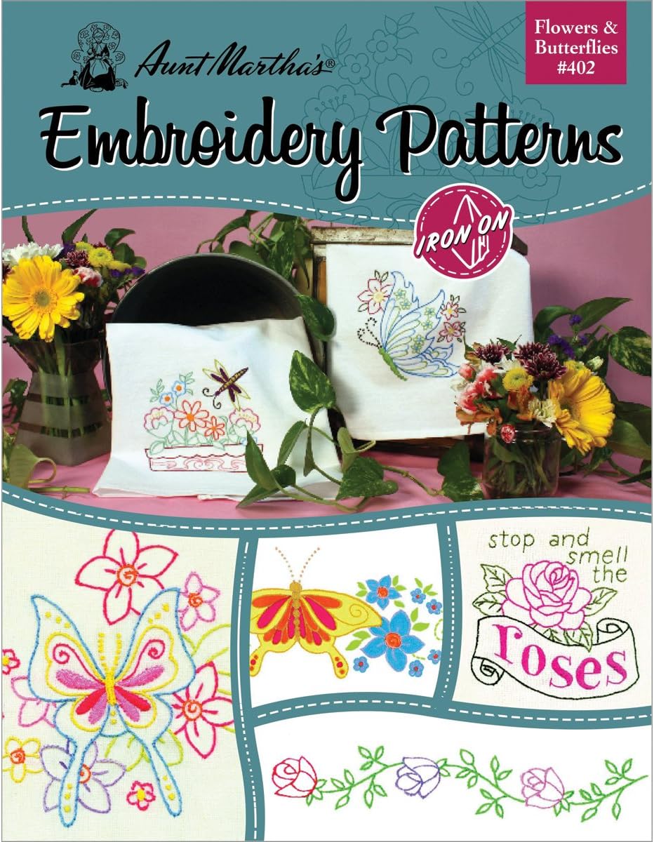 Iron - On Transfer Book - Flowers & Butterflies (Pack of 3)
