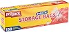Disposable Plastic Storage Bags with Original Twist Tie, 1 Gallon Size, 100 Bags, Great for Home, Office, Vacation, Traveling, Sandwich, Fruits, Nuts, Cake, Cookies, Or Any Snacks (1 Packs)