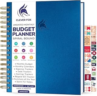 Clever Fox Budget Planner – Coiled Budget Book with Colorful Pages, Monthly Financial Planner, Budgeting Organizer & Expen...