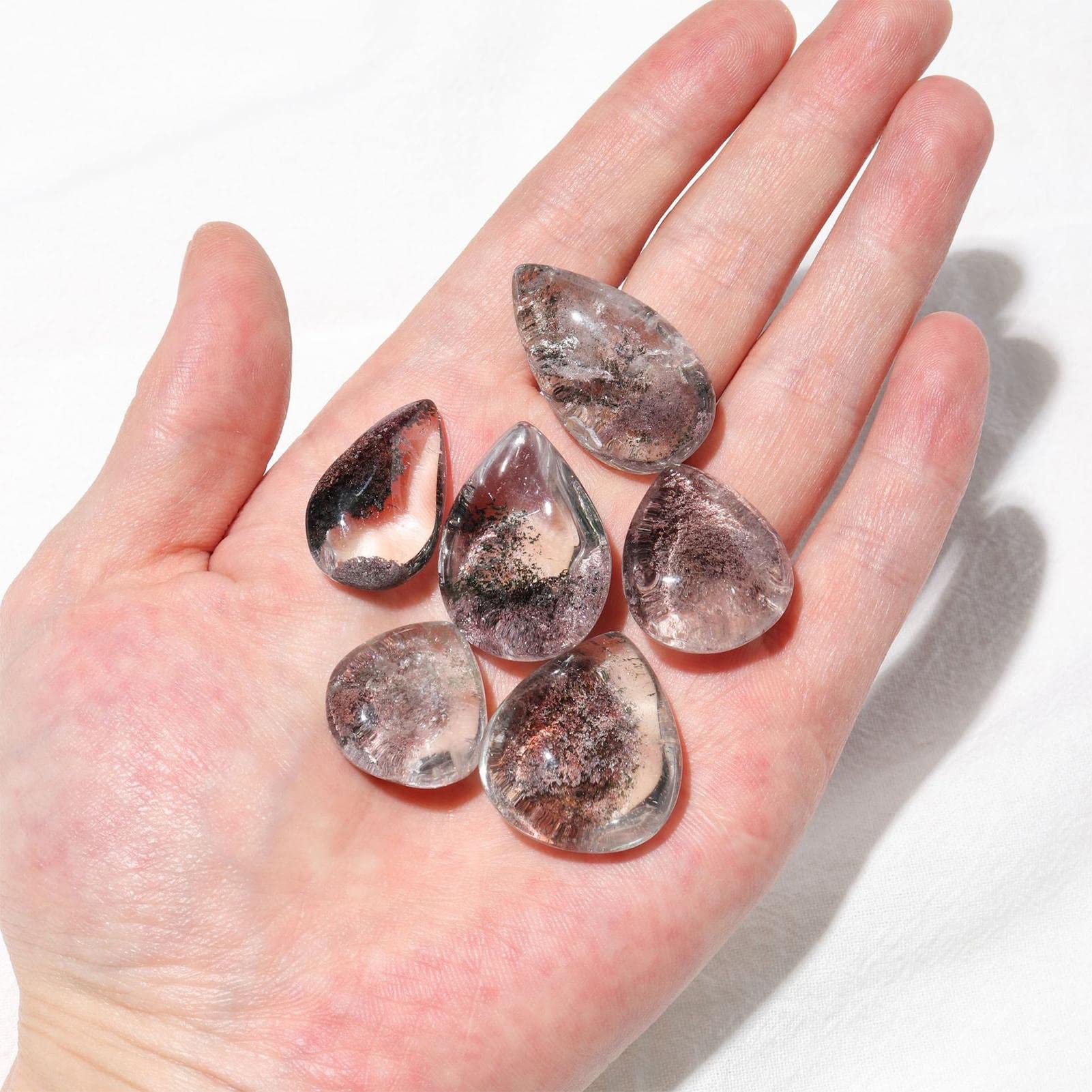 AITELEI Ciondolo In Cristallo Di Quarzo Fantasma Naturale, Pietra Curativa, Per La Decorazione Della Casa E La Creazione Di Gioielli