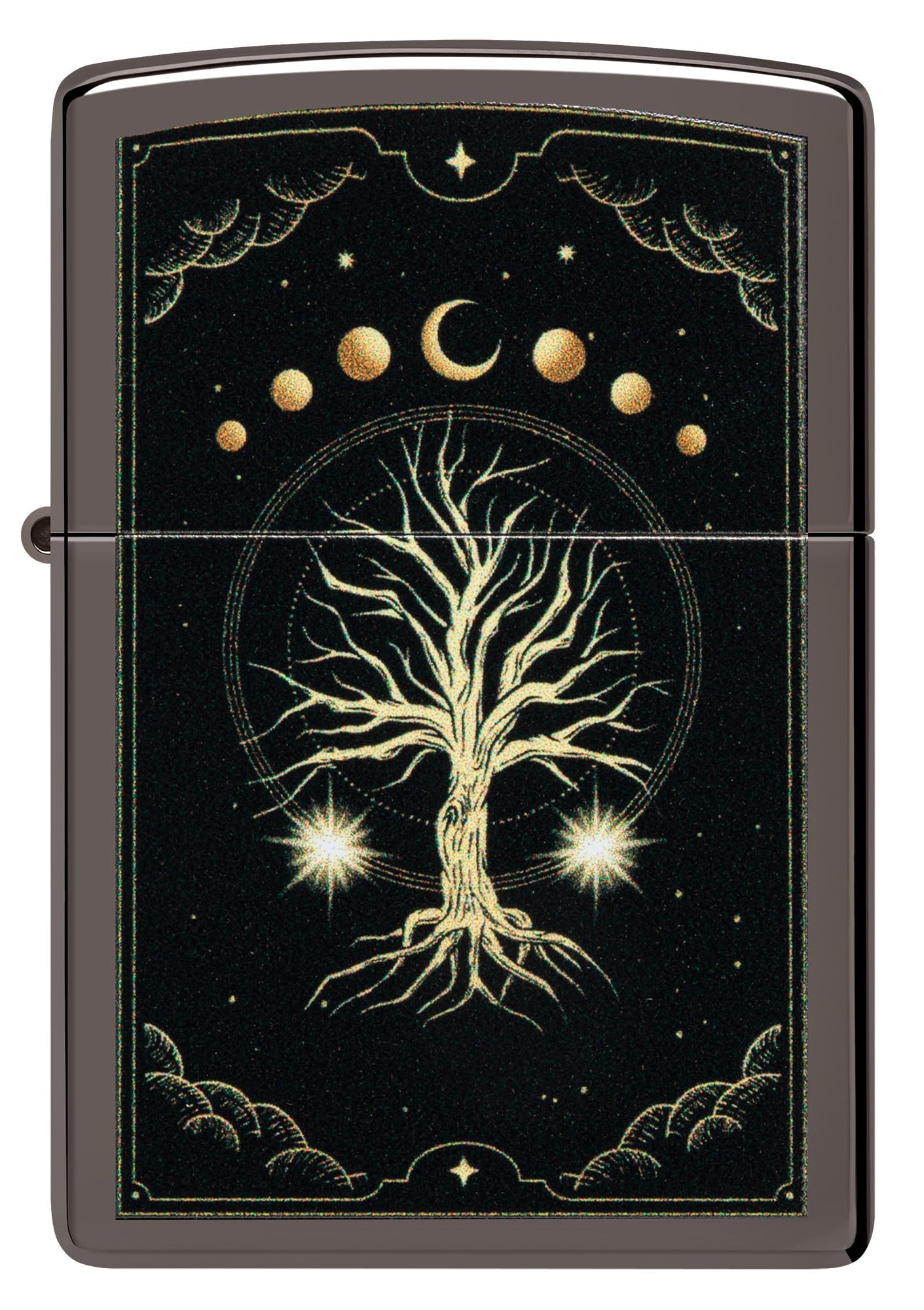 Amazon.com: Zippo Mystic Nature Design Black Ice Pocket Lighter