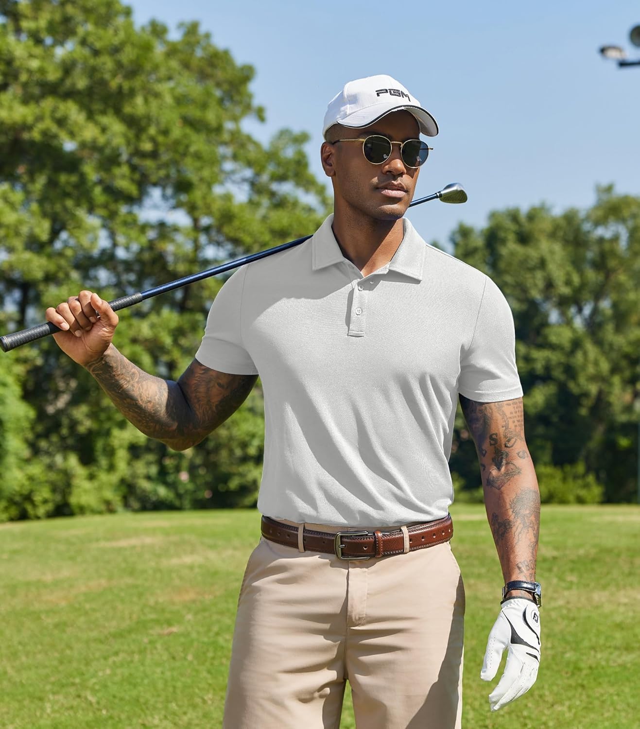 COOFANDY Men's Polo Shirts Short Sleeve Pique Jersey Golf Shirt Casual Summer Collared T-Shirts - Image 2