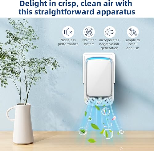 Miniatura 3 de Purificador de aire enchufable, ionizador de aire para el hogar, ambientador silencioso para cocina, dormitorio, oficina, mini limpiador de aire