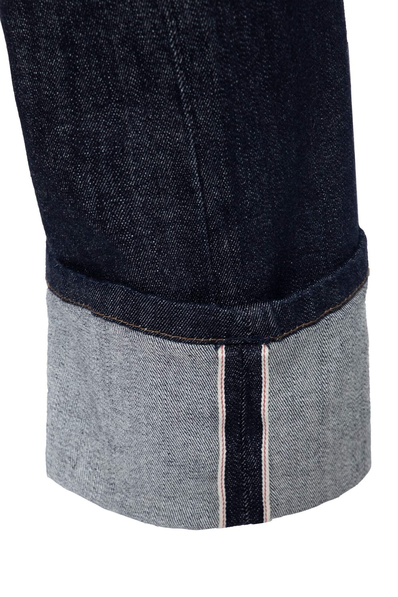 King Kerosin Herren Basic 5-Pocket Vintage Selvedge Jeans Baumwolle Stretch Straight Fit Robin