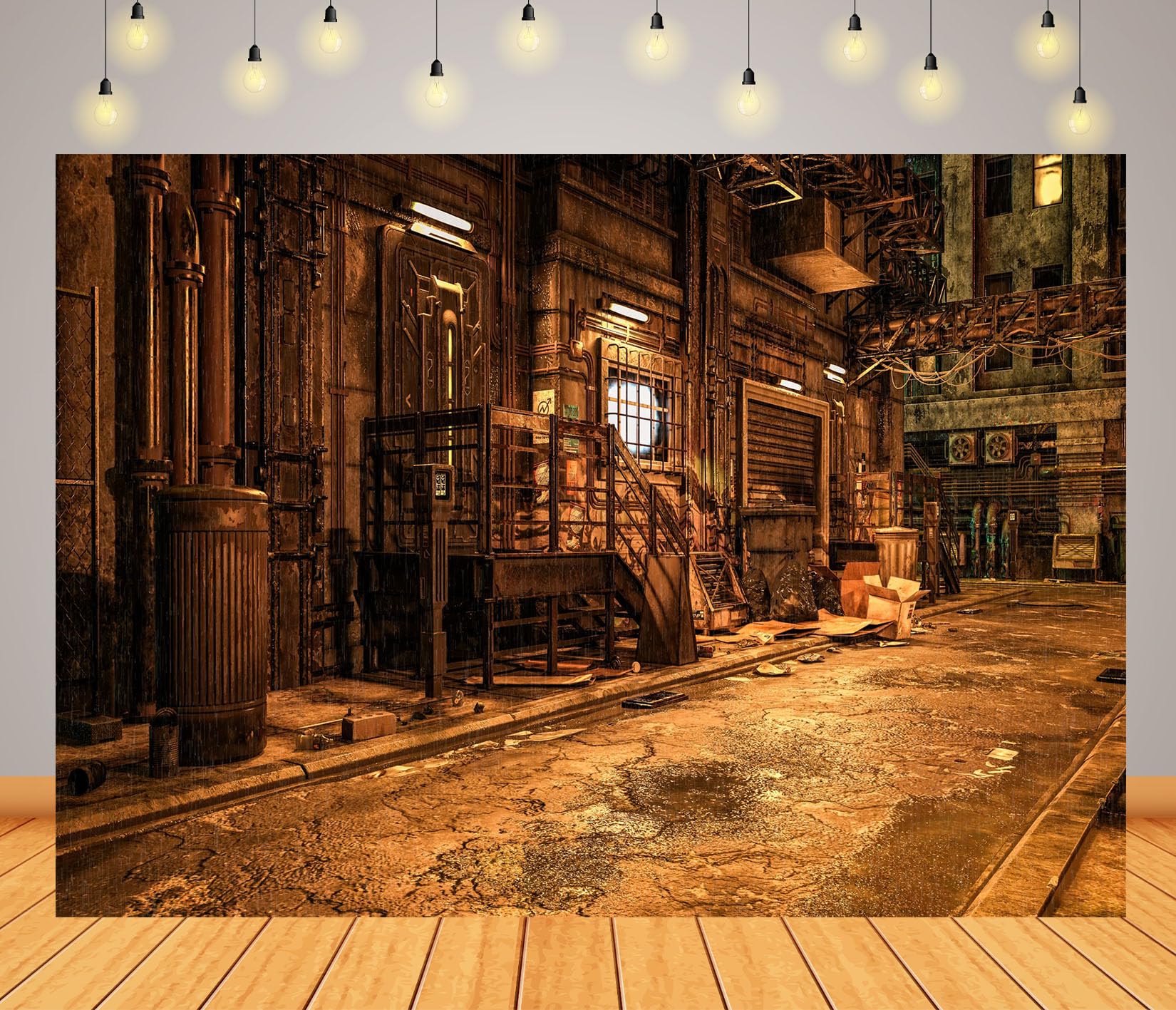 10x8FT (3x2.5m) Taller Industrial Abandonado Fondo Fotográfico