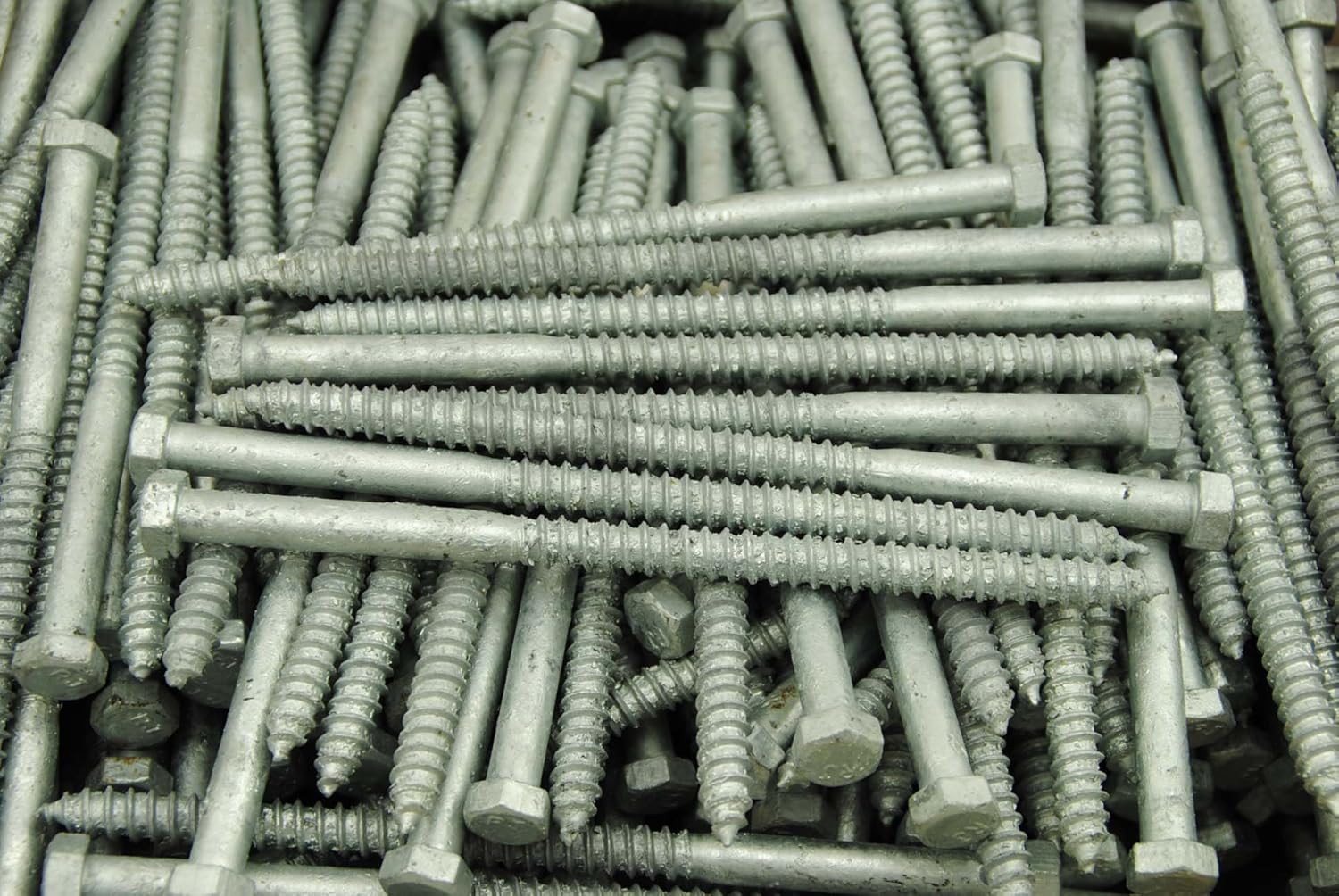 (40) Hex Head 3/8 x 7 Lag Bolts Galvanized Wood Screws