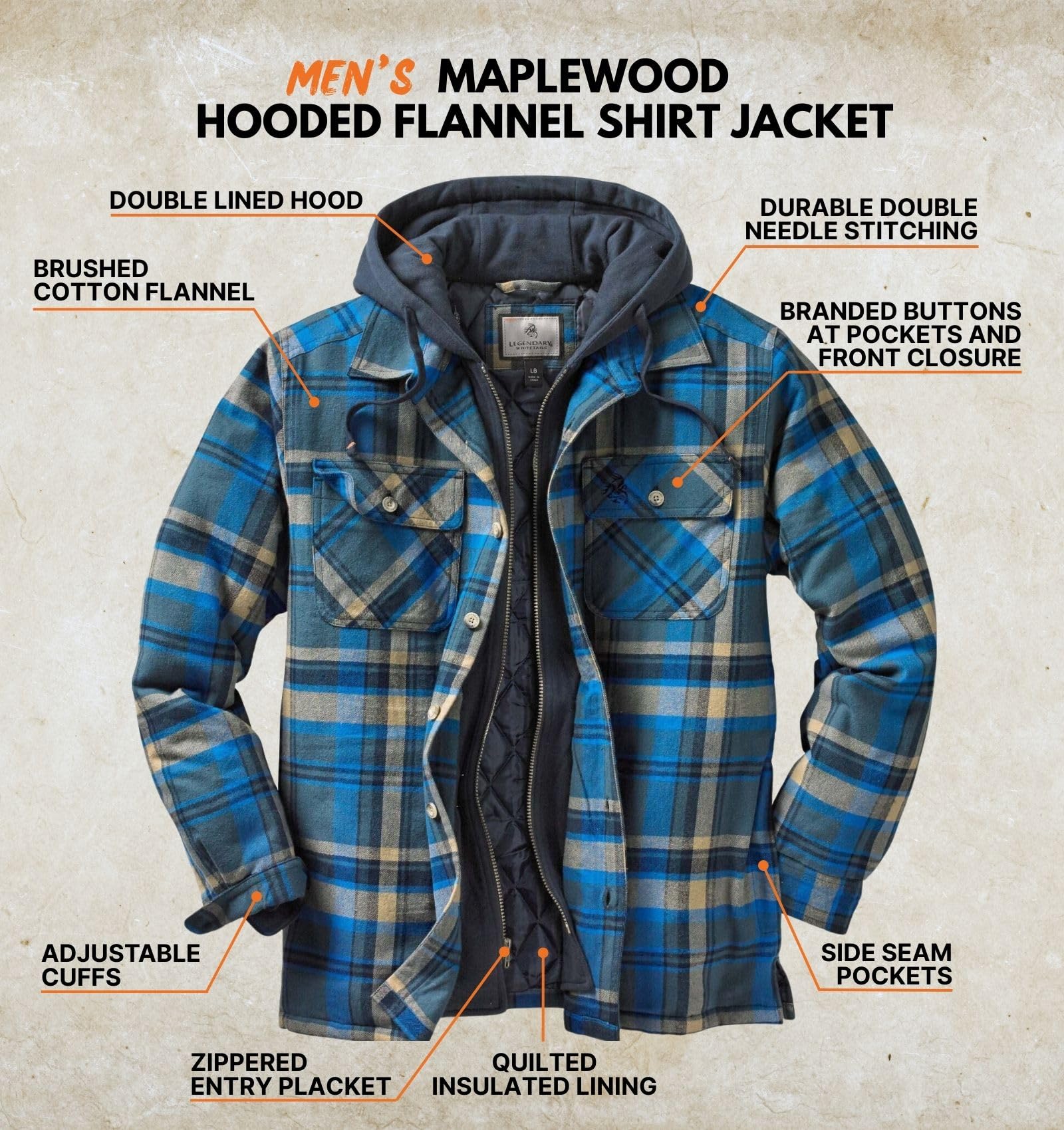 Legendary Whitetails Maplewood kurtka męska z kapturem
