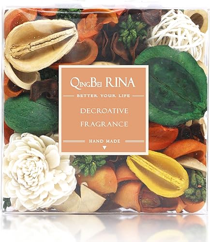 Qingbei Rina Regalo de popurrí de otoño relleno de cuenco de popurrí perfumado naranja cosecha de otoño fragancia para el hogar mesa de florero de