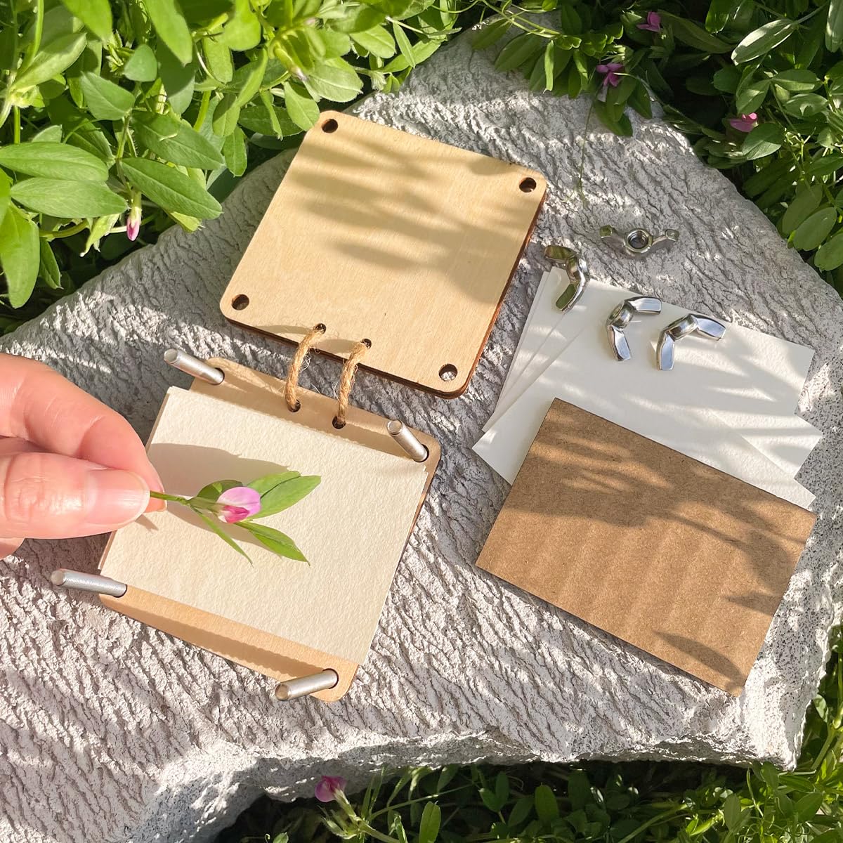Vibbang Micro Flower Press, mini bloemenpers voor planten, kunst en ambachten, metalen persen, zakpersen, DIY gereedschap
