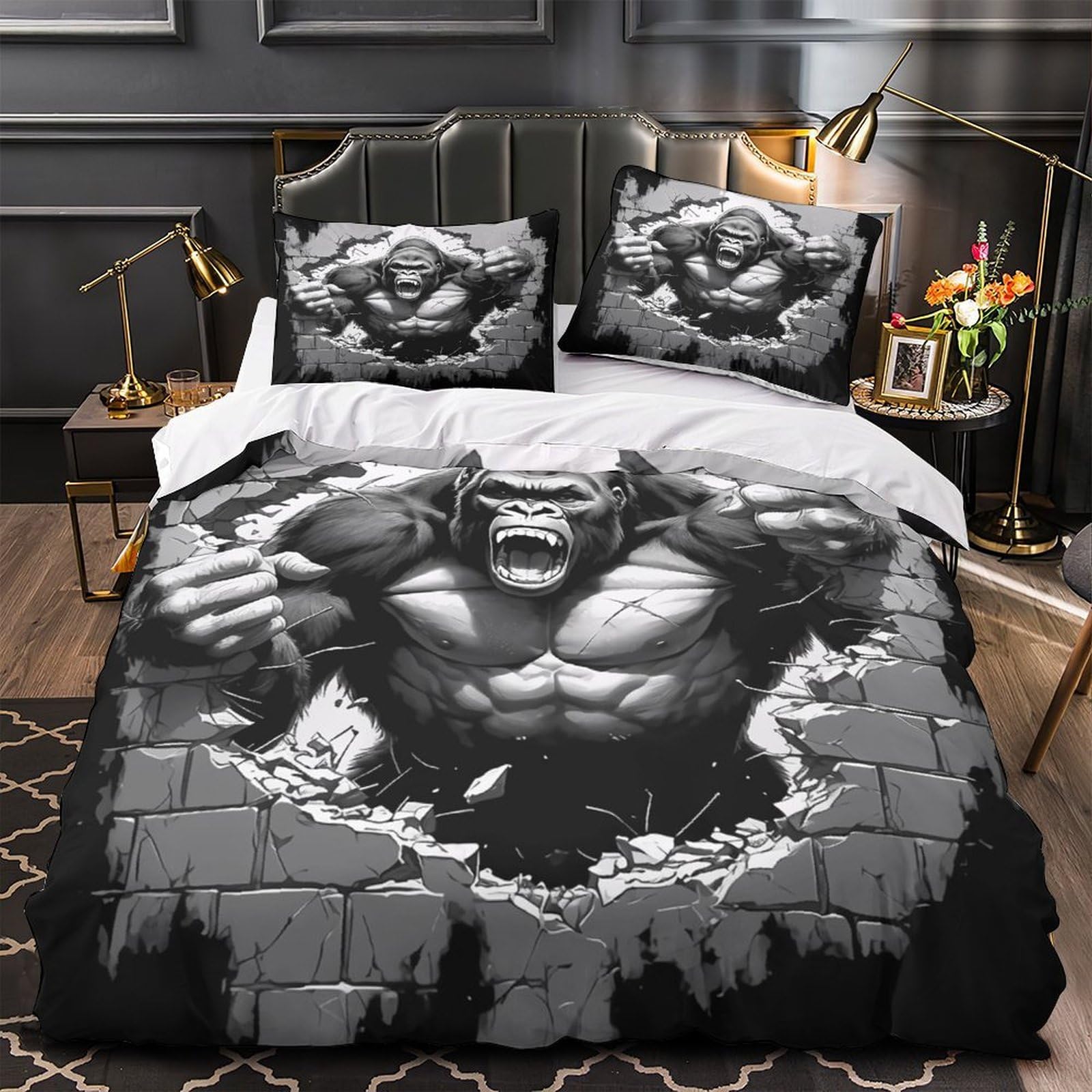 Housse de couette avion 260x220 cm en microfibre super douce pour lit super king