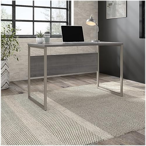 Miniatura 2 de Bush Business Furniture Escritorio híbrido para computadora con patas de metal, 48W x 24D, gris platino