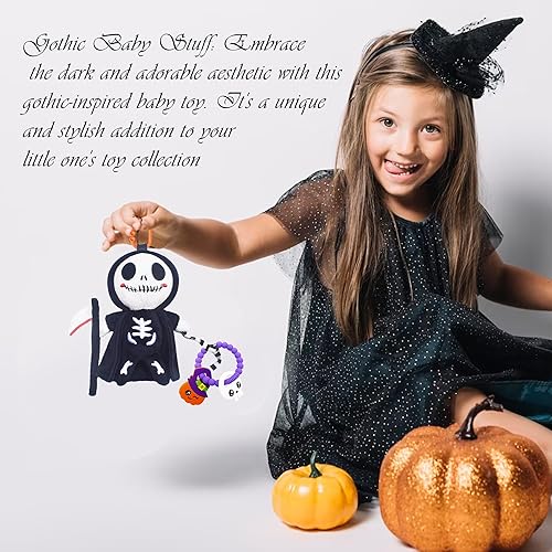 Miniatura 5 de Juguete mordedor de calabaza para bebé, anillo de dentición de Halloween, Pesadilla antes de Navidad, Parca de peluche, juguete de dentición de