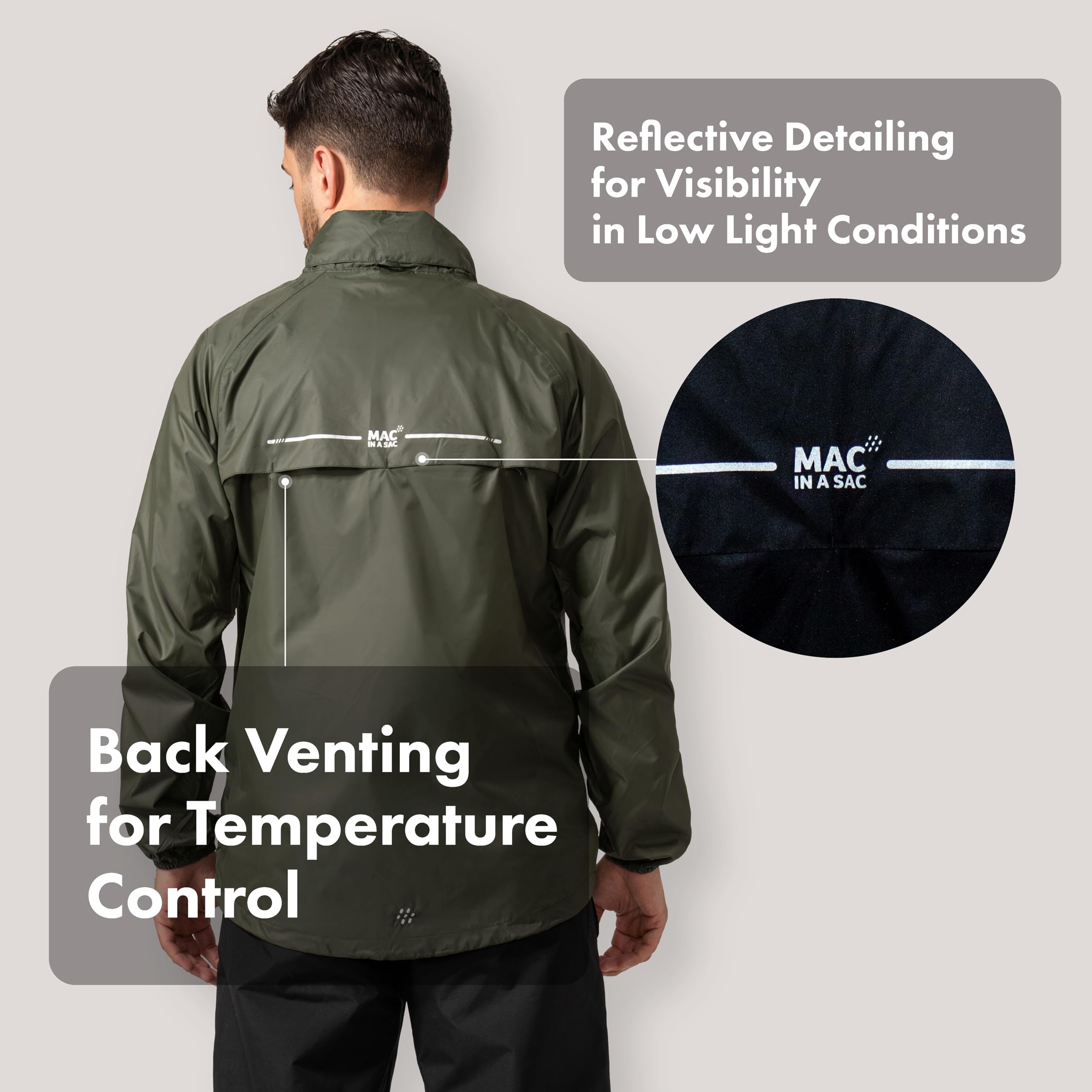 Mac in a Sac Chaqueta de Packaway impermeable Unisex de origen