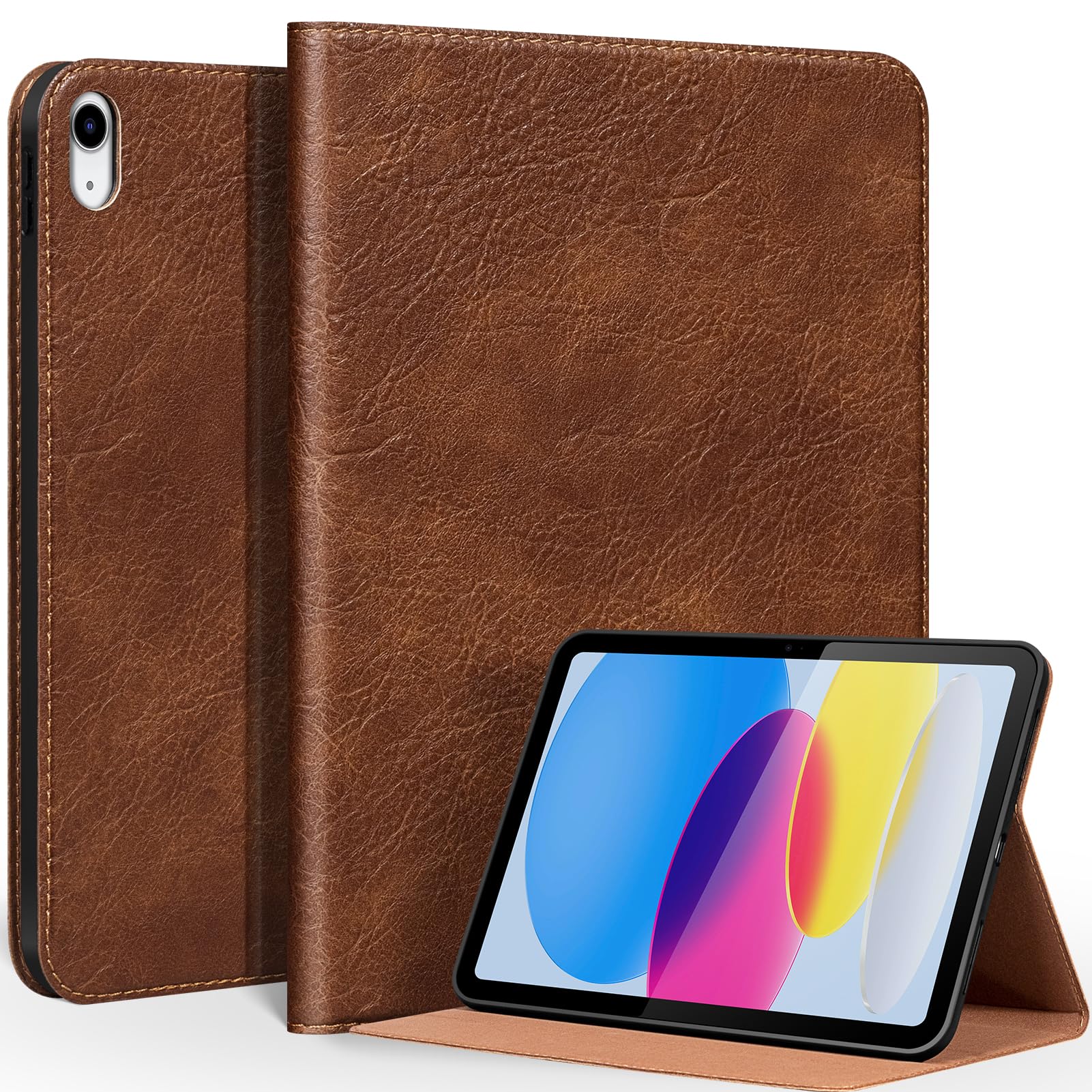 Eryxoth Soft PU Case for iPad(A16) 11th Gen. 2025 11 Inch, iPad 10th 2022 (10.9 Inch), Braid Texture PU Smart Folio Cover, Automatic Wake-up/Sleep,