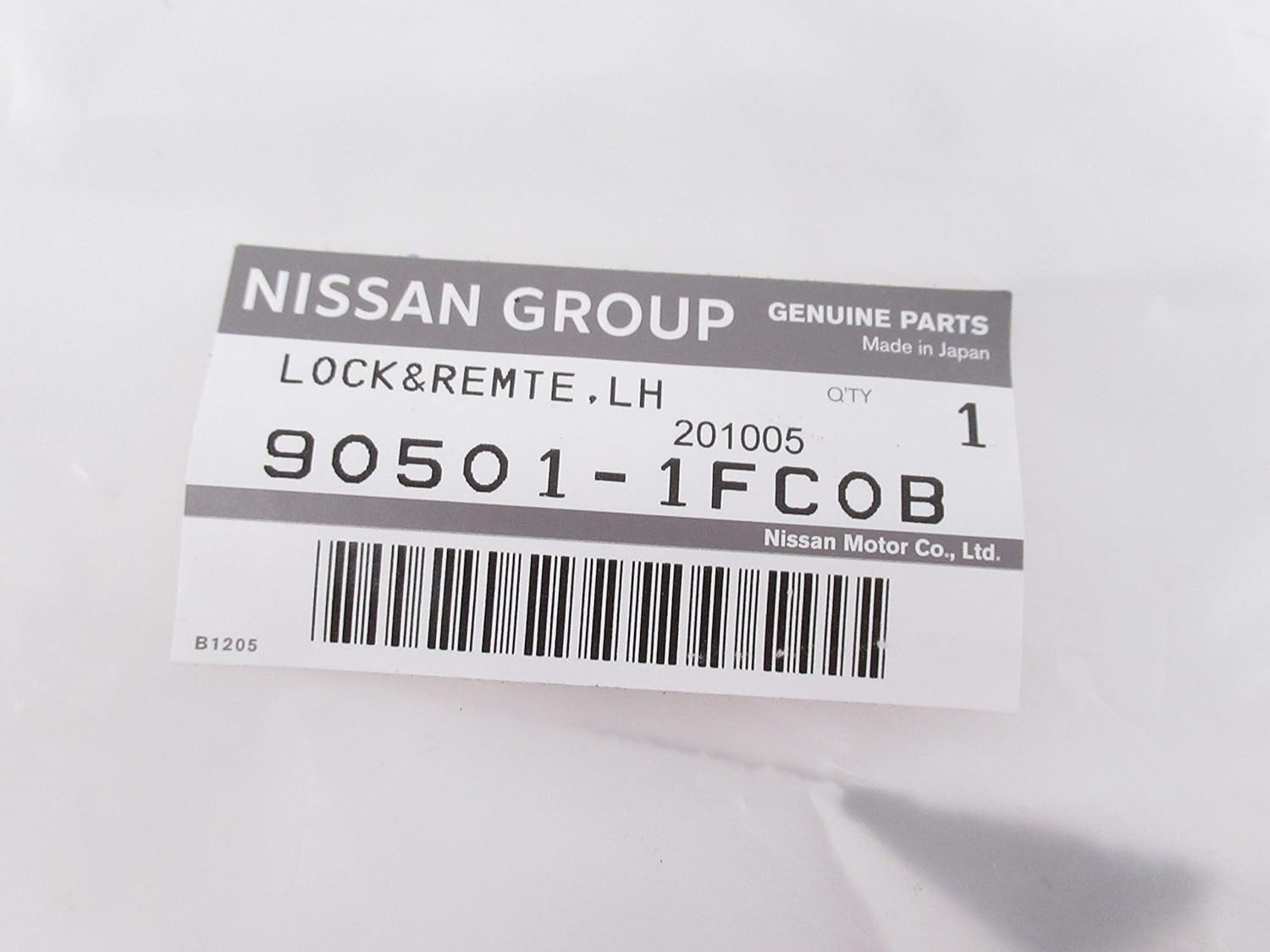 OEM Genuine Nissan Back Door Lock And Remote Control Sub-Assembly 90501-1FC0B 905011FC0B