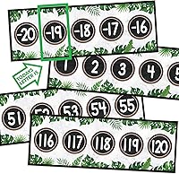 Vista 10 de 29 piezas de línea numérica para pared de aula -20 a 120 línea numérica borde de tablón de anuncios boho decoraciones de aula carteles