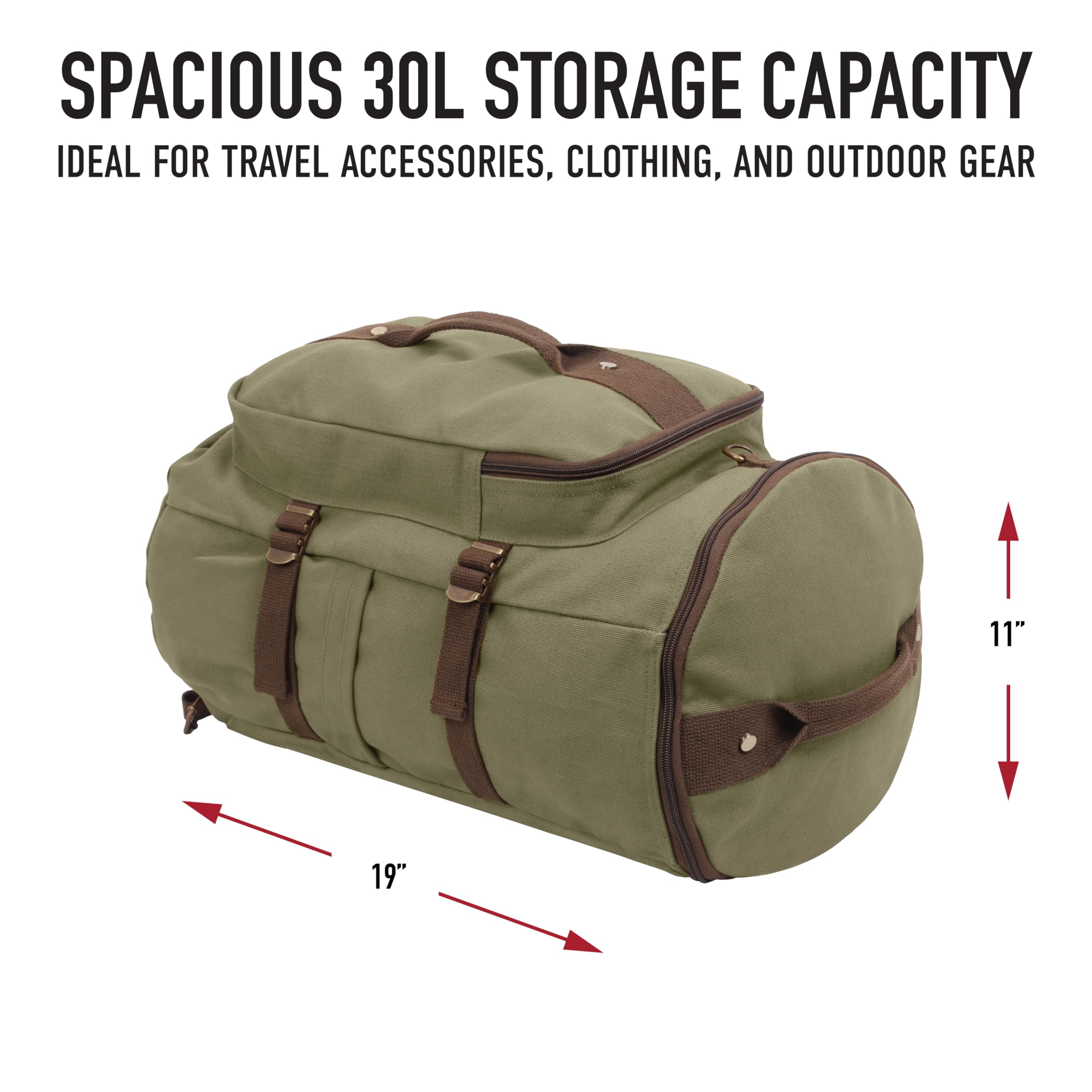 Amazon.com: Rothco Convertible Canvas Duffle Backpack – Outdoor