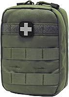 Vista 11 de Bolso Molle, Carlebben, de primeros auxilios de emergencia, con útiles bolsillos elásticos, Marrón, talla única