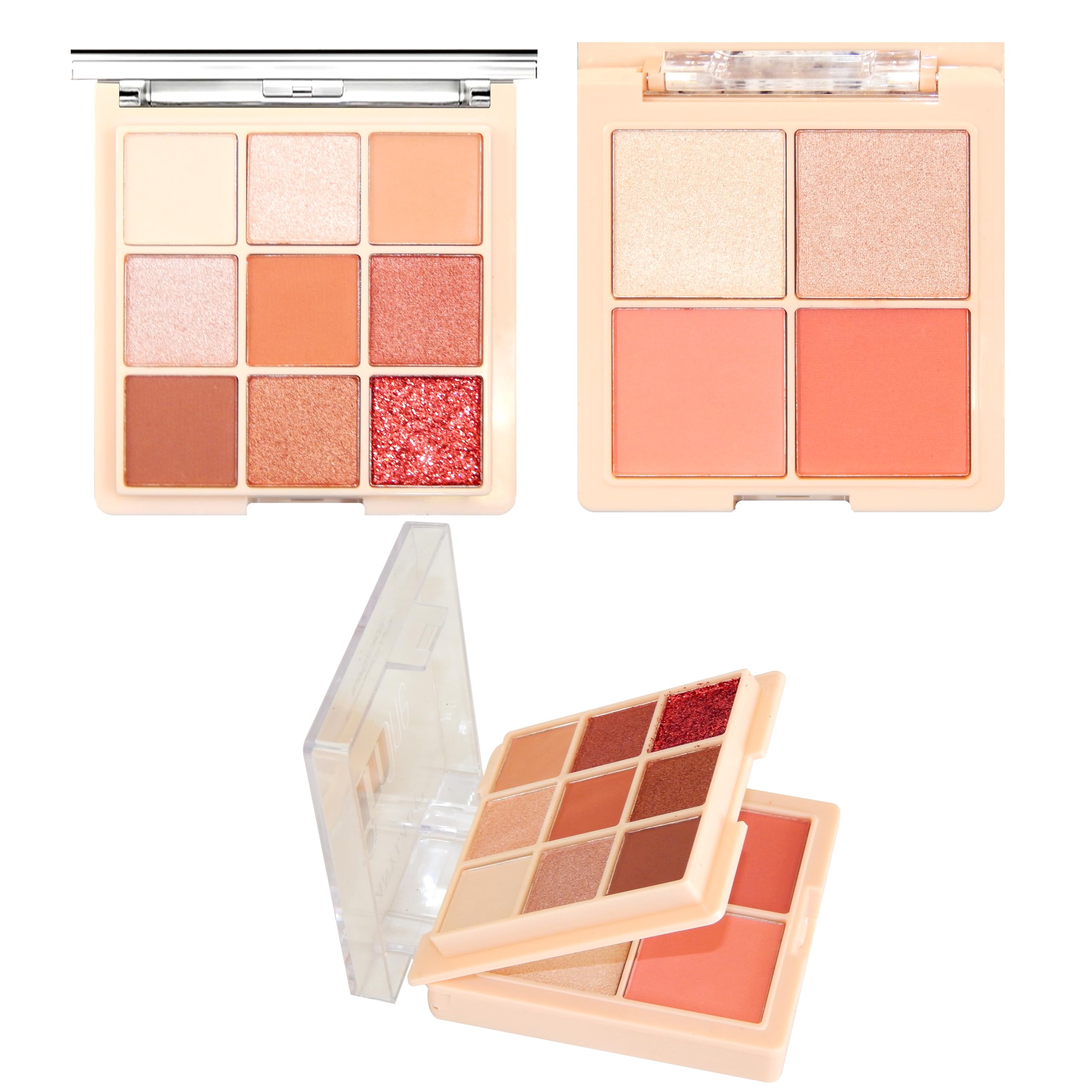 S.F.R. COLOR 9 Color nude eyeshadow with matte face blusher, face highlighter, face bronzer all in one makeup kit-image-12