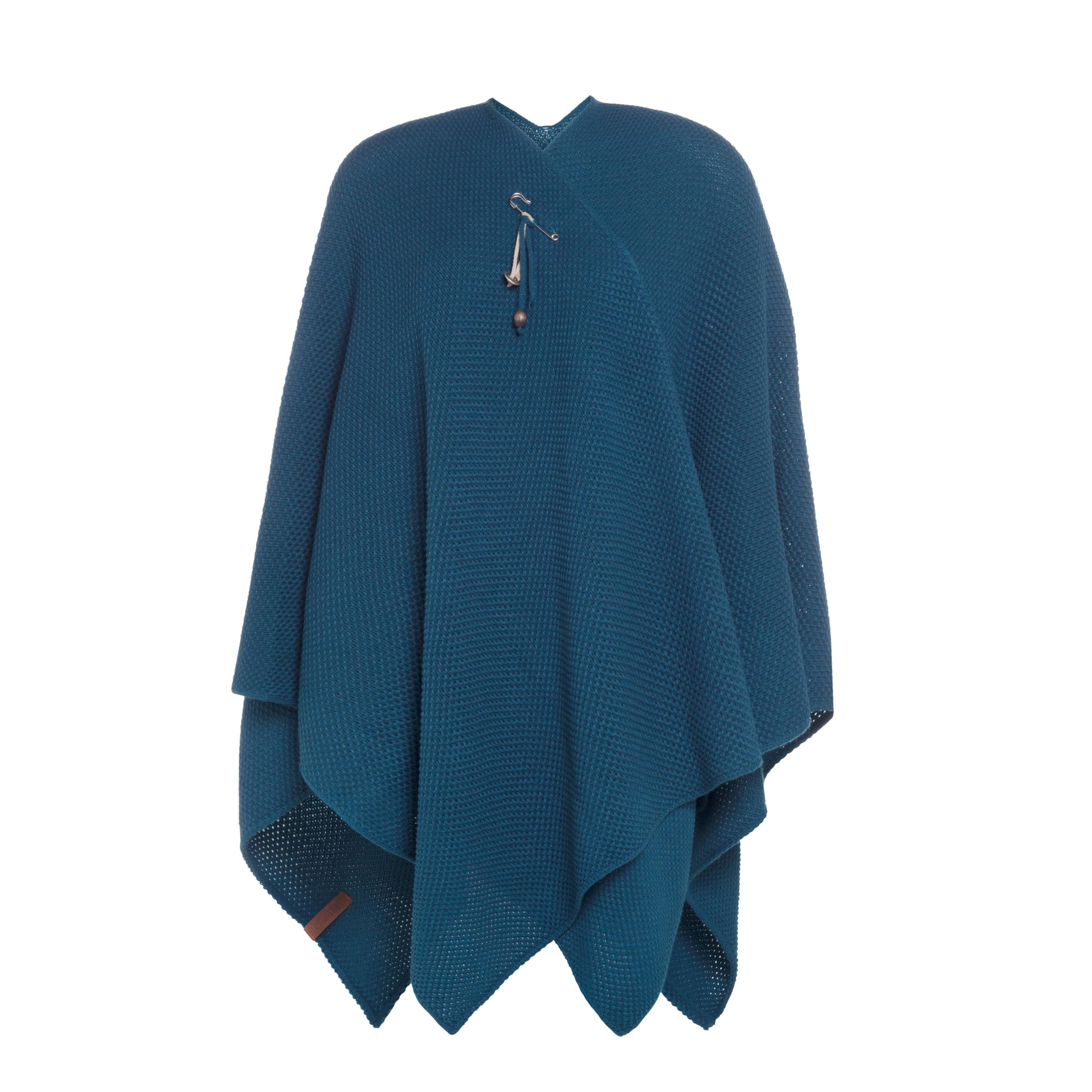 Knit Factory Women's Petrol - Jazz Shawl Wrap - Knitted Poncho - Winter Poncho - Cape Coat - Shawls And Wraps - Blanket Scarf - One Size