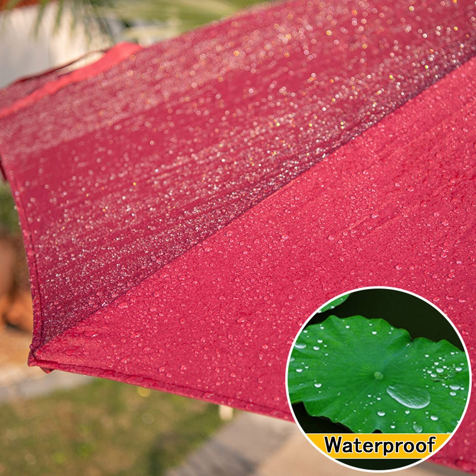 LIGUOYI Ogrodowy parasol przeciwsłoneczny na zewnątrz parasol stołowy 25 cm parasol tarasowy z korbą, 8 solidnych żeber, okrągłe parasole bez podstawy, odporny na prysznic, wielokolorowa ochrona przed słońcem, ZIELONY, 270cm