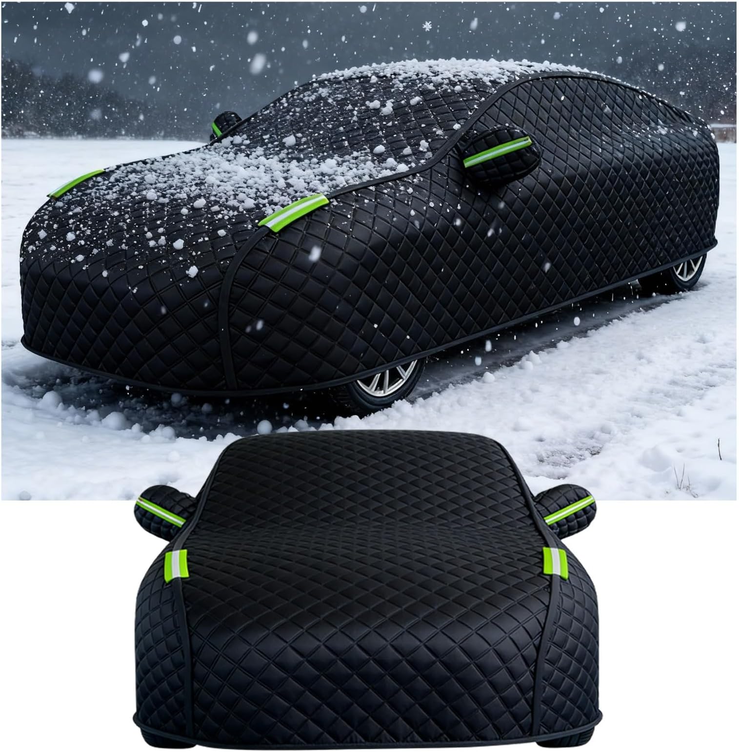 Custom Car Snow Cover for B M-W X1 E84/F48/F49/U11 2009-2025 Hail Protection Accessories,Car Cover Waterproof All Weather Sun UV Thicken Hail Blankets Cars,Black