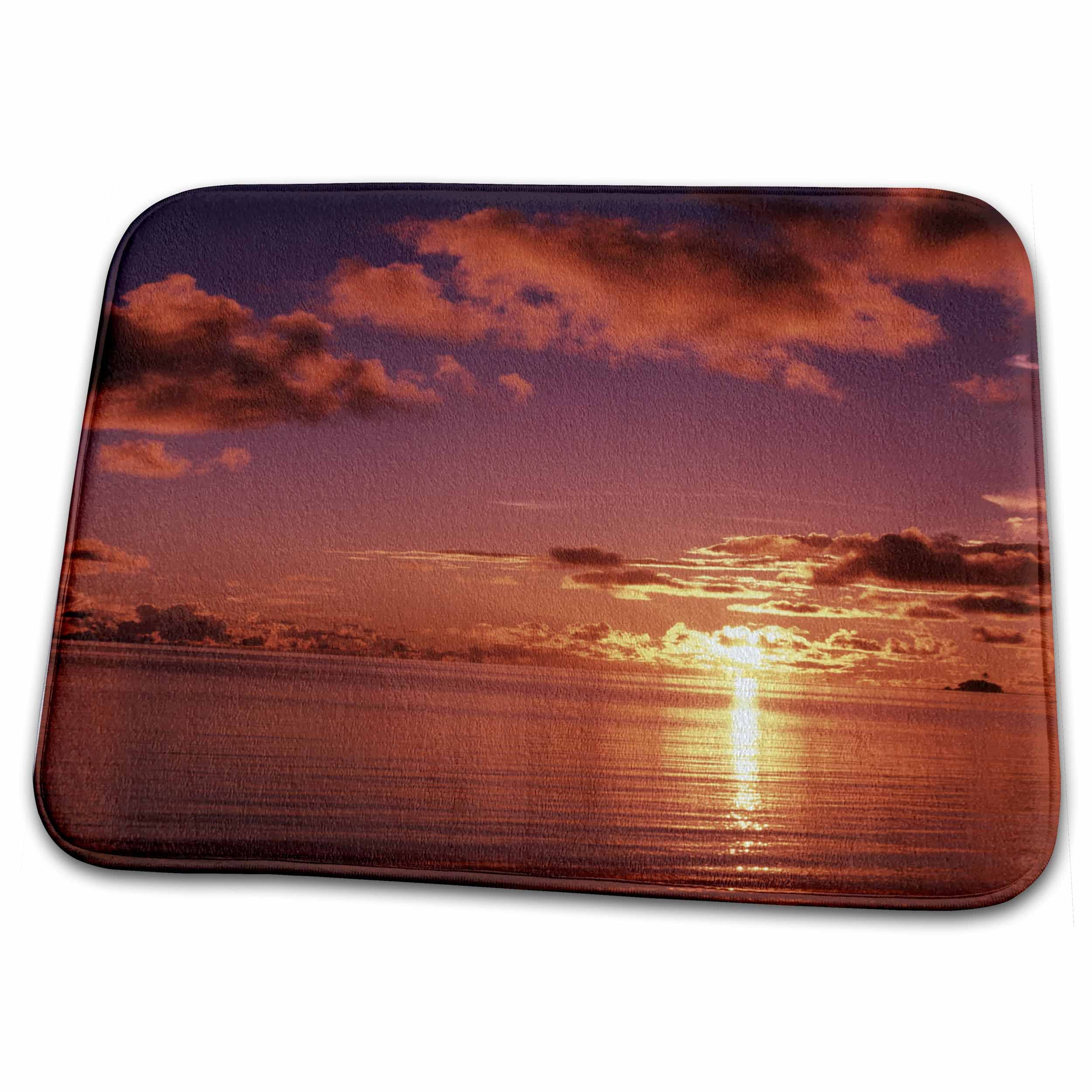 3dRoseMicronesia, Palau, Koror, View of sea during sunset - Dish Drying Mats (ddm-228583-1)
