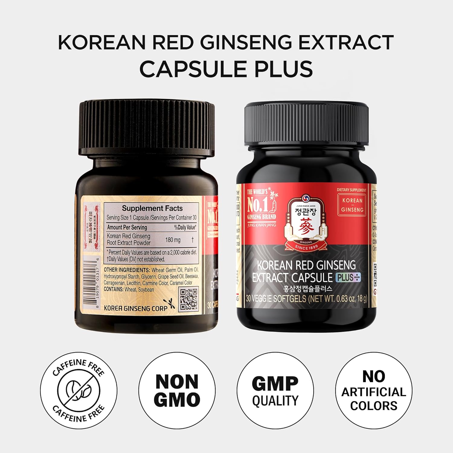 JUNG KWAN JANG Korean Red Ginseng Extract Capsule Plus - All-in-One Energy Support Vegan Supplements - No Caffeine & Non-GMO (30 Capsules) - Image 6